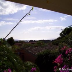 Blick auf das Meer vom Balkon der Ferienwohnung Mimose an der Costa Rei, Sardinien
